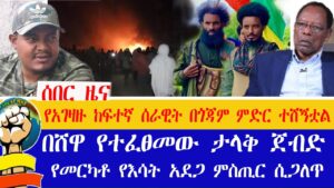 ሰበር ዜናየአገዛዙ ከፍተኛ ቁጥር ያለዉ ሰራዊት በጎጃም ምድር ተሸኝቷል!!!!በሸዋ ታላቅ ጀብድ ተፈፅሟል!!!አነጋጋሪዉ የመርካቶ የእሳት አደጋ ሚስጢር ሲጋለጥ