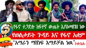 የፋኖ ተጋድሎ ከፍተኛ ውጤት እያስመዘገበ ነው,የወልቃይት ጉዳይ እና የፋኖ አቋም,“አማራን ማሸነፍ እማይቻል ነዉ”